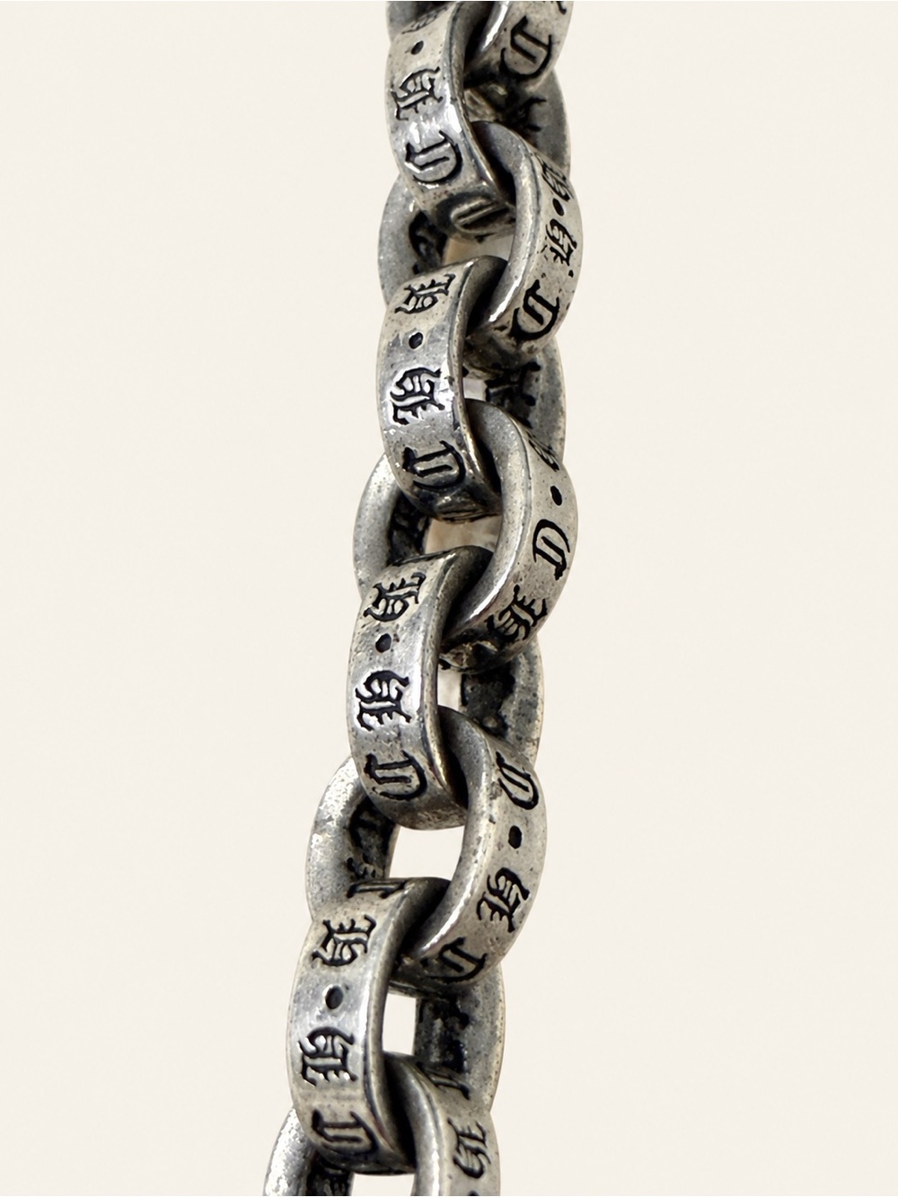 Chrome Hearts Paper Chain Bracelet w/ Cross .925 Sterling Silver - Picture 2 of 8